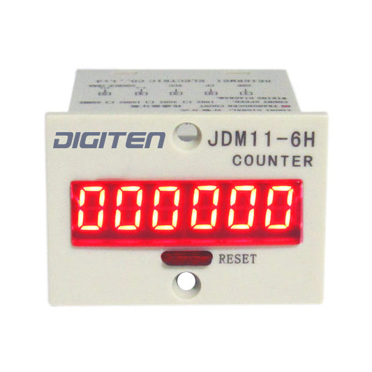 DIGITEN 110V-240V 6-Digit 0-999999 LED Display Digital UP Counter+Hall