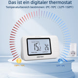 DIGITEN WTC100Pro Wireless Temperature Controller Thermostat Outlet Remote Control Thermostat With Heating Cooling Mode for Fan Heater (EU PLUG))