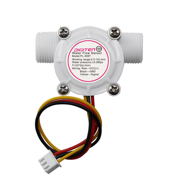 DIGITEN G3/8 Water Flow Hall Sensor Switch Flow Meter 0.3-10L/min