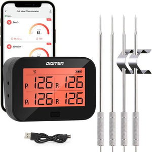 Thermometer Wifi Food, Wifi Temperature, Cooking Smoker